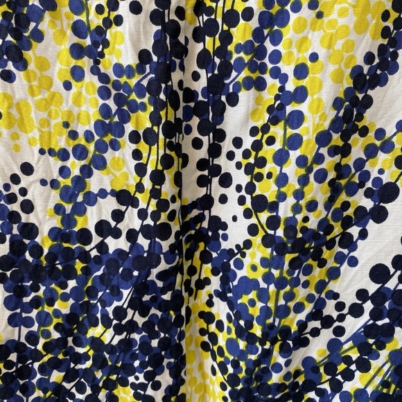 BODEN Women V Neck Ravello Blue and Yellow Blouse Silk Blend Size 8 - Picture 10 of 11